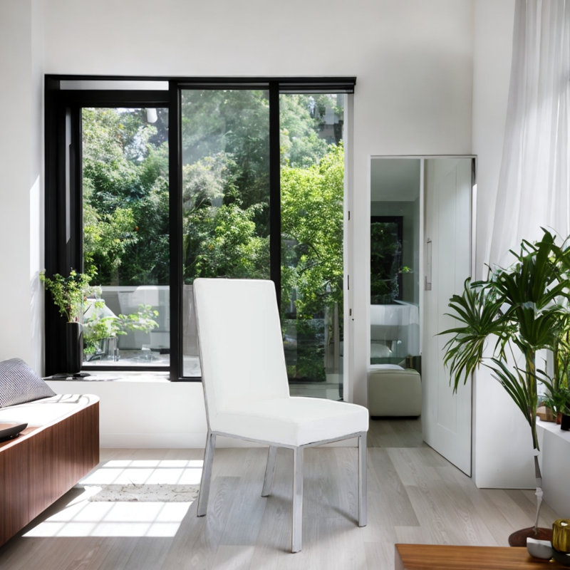 Chaise de salle à manger Naitsabes, Blanc