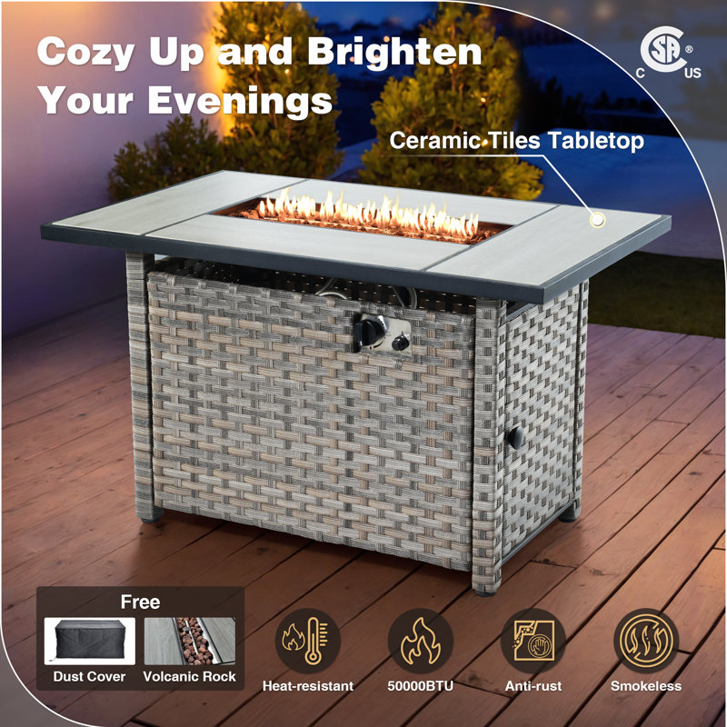 Ensemble de conversation d'extérieur pour 6 personnes avec coussins Kyer, Beige