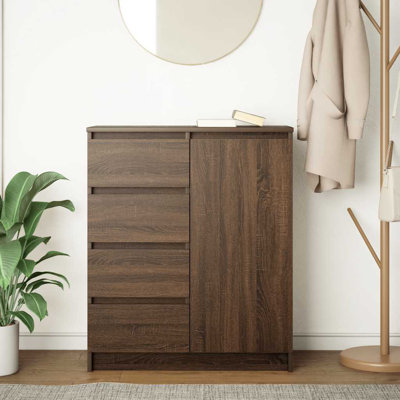 Sideboard With Drawers 71X35x84 Cm Engineered Wood