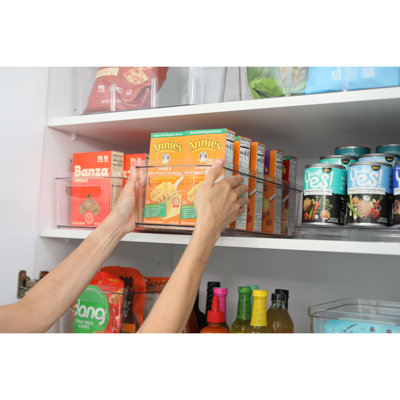 iDesign Plastic Pantry Bin for Kitchen Organizing - Set of 2 - Clear