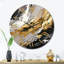 Dreams Of Abundance Black And Gold I Analogue Wall Clock-93381374