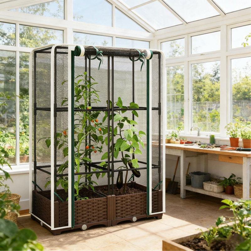 Cage à plante, lit de jardin surélevé