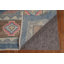 Tapis géométrique bleu Oushak 8 x 11