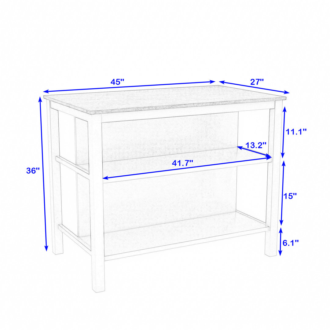 Wilhelmi Wood Stationary Kitchen Island image 8