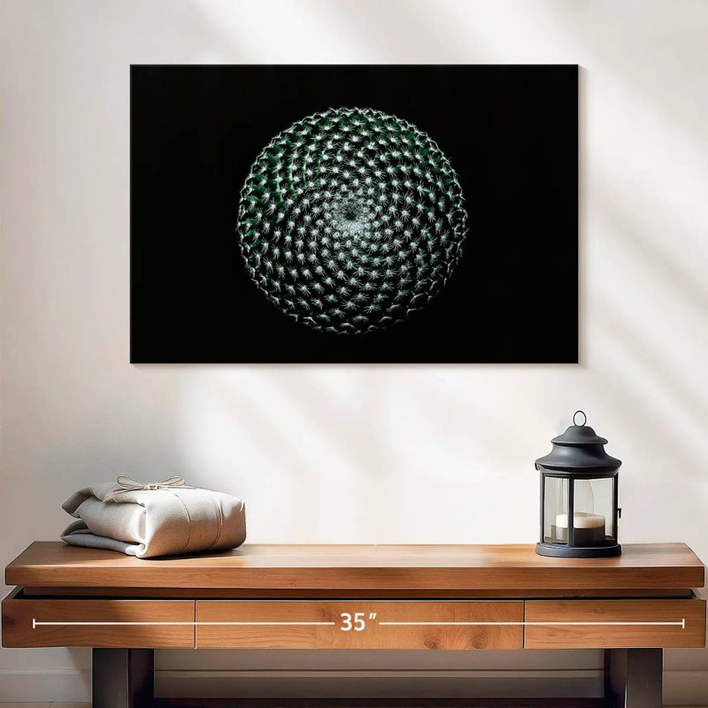 Cactus abstrait, H 16 po x l 24 po