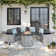 4 - Person Fully Assembled Curved Patio Conversation Set With Side Table