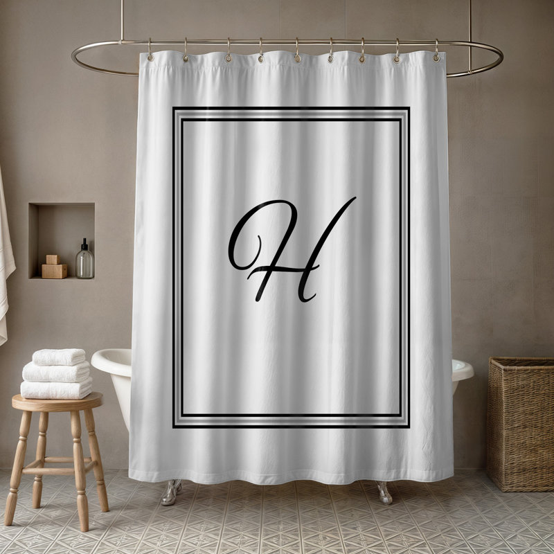 Kriebel Striped Single Shower Curtain, H