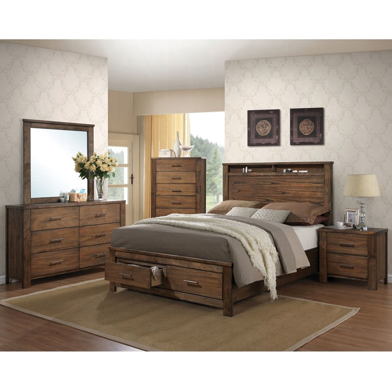 Table de chevet en bois pour chambre à coucher avec 2 tiroirs, tiroirs en chêne à finition chêne pour captiver
