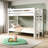 Tena Tall Solid Wood Standard Bunk Beds Twin over Twin with 4 Step Ladder, White-1234733284-1261787546