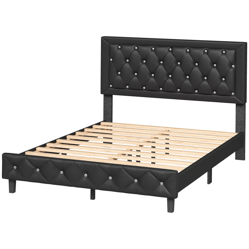 Ming Upholstered Platform Bed, Queen