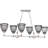 Lowman 6 - Light Steel Dimmable Chandelier