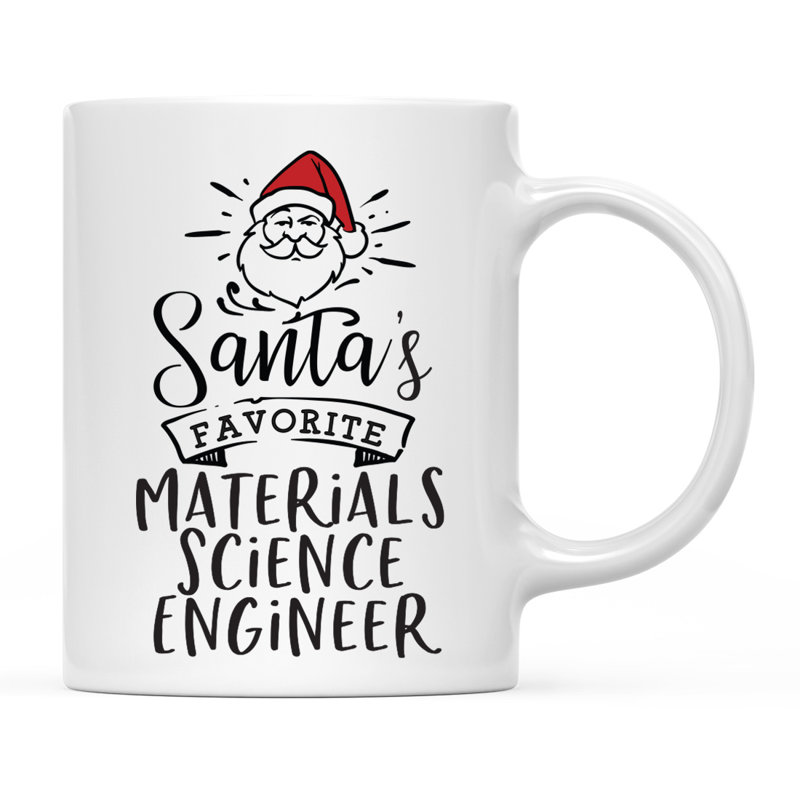 Tasse à café de science engineer « favorite materials » du père noël