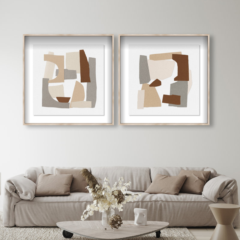 Broken Vase Set Set by Oliver Gal, 41.5" H x 41.5" W, Natural Oak Shadowbox