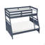 Lit superposé simple au-dessus de la structure en bois robuste pour garde-corps pour chambre de jeunes 1pc