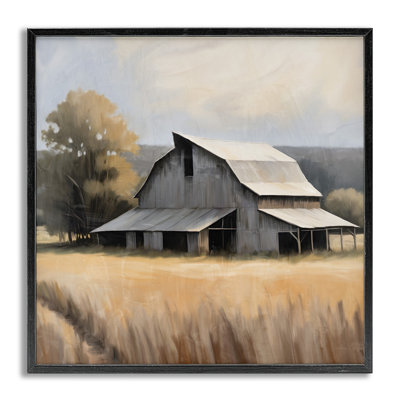 "Peaceful Barn in Field", estampe numérique par Kim Allen