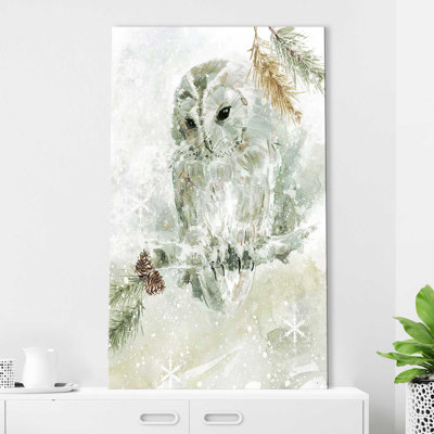 «Winter Lodge Owl» par Carol Robinson - Peinture