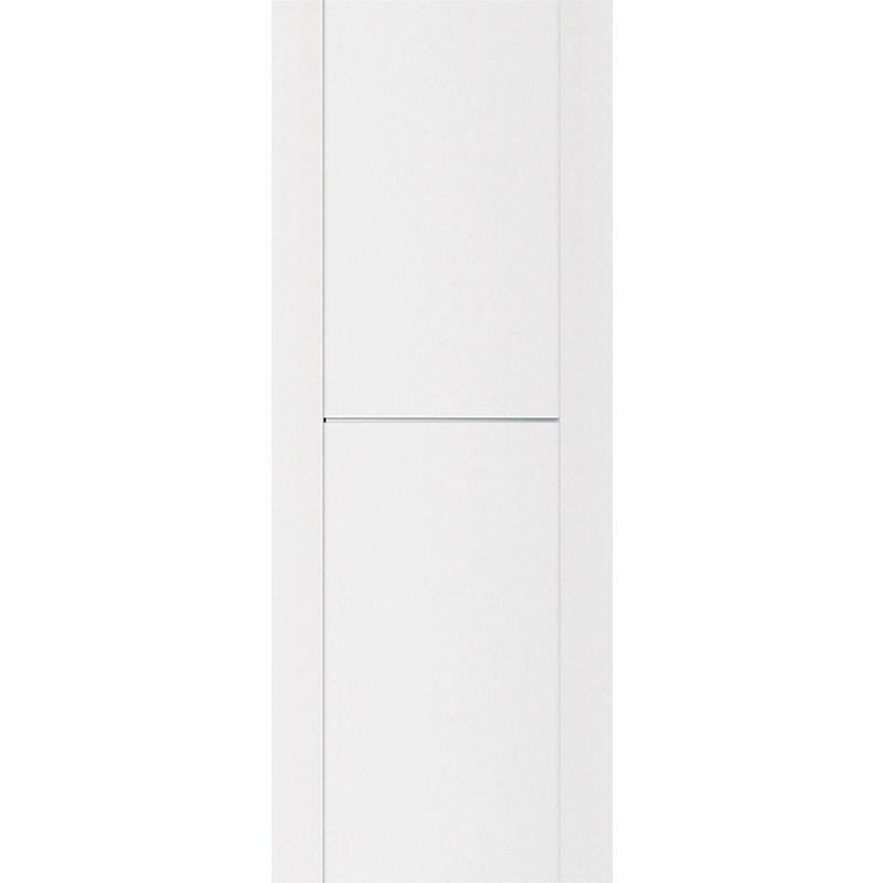 Stile 002 Soft White Laminated Modern Interior Slab Door 32in x 96in, 28" x 80"