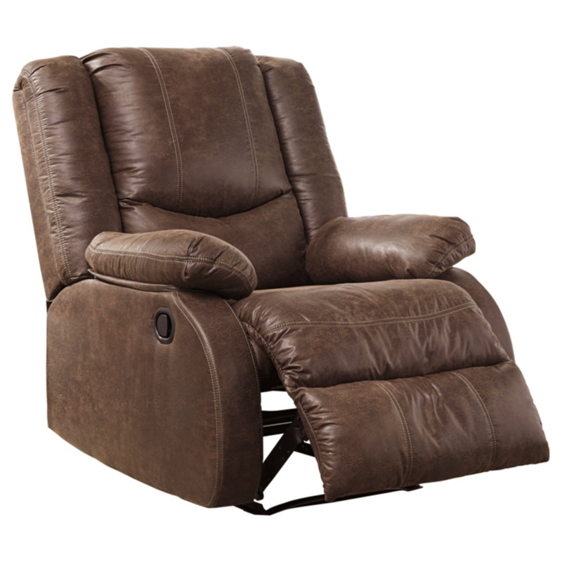 Pennside Faux Leather Recliner, Coffee Faux Leather