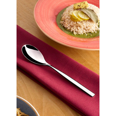 Clista Stainless Steel Dessert Spoon Set of 12 | 7.5", Silver