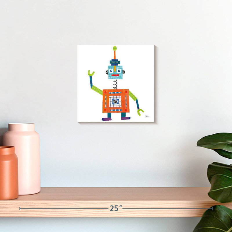 Robot Party V, 10" H x 10" W
