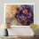 Giralt Summer Pensies Flowers on A Top of Wooden Slide III - Pansies Large, art mural