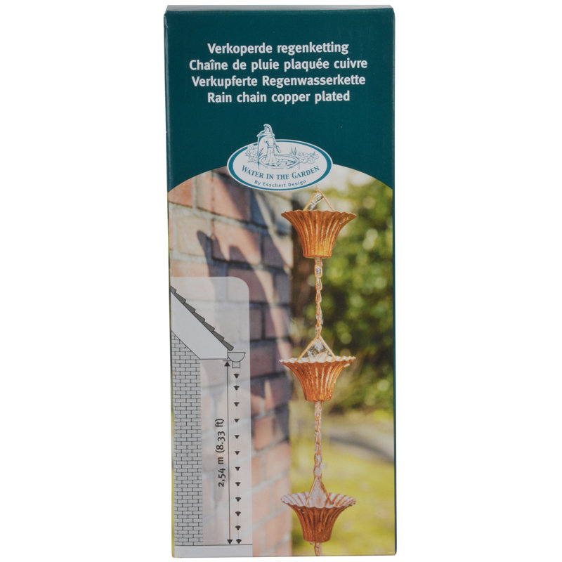 Shrader Metal Rain Chain, Copper