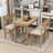 Laubin 6 - Piece Trestle Dining Set, Rectangular Dining Table and 4 Dining Chairs-1410090533