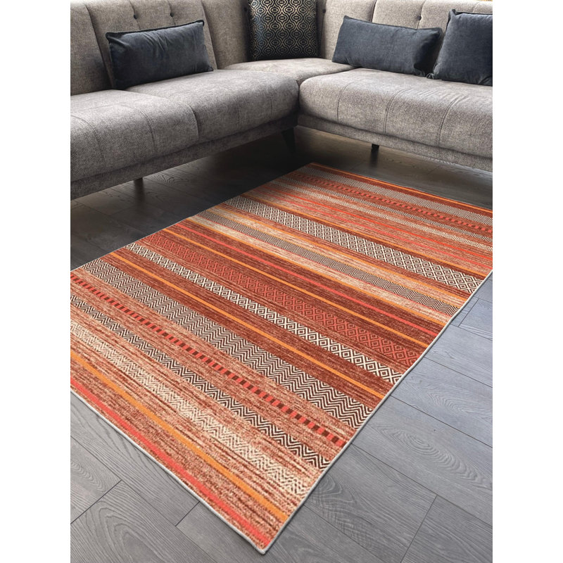 Tapis en coton Karley, Rectangle 2 pi 7 po x 3 pi 3 po