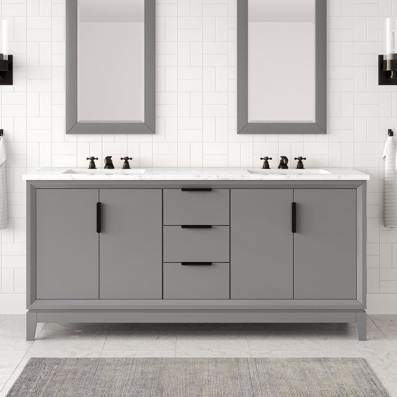 Elizabeth 72'' W Double Vanity, Cashmere Gray