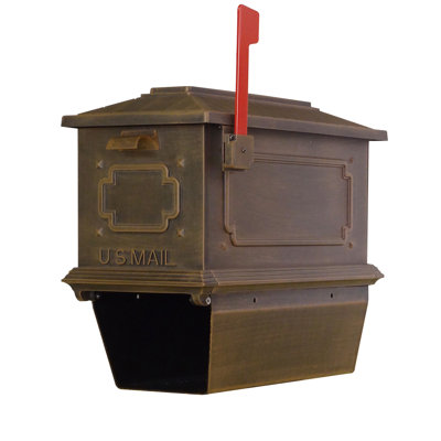 Kingston Aluminum Post Mounted Mailbox with Magnetic Closure