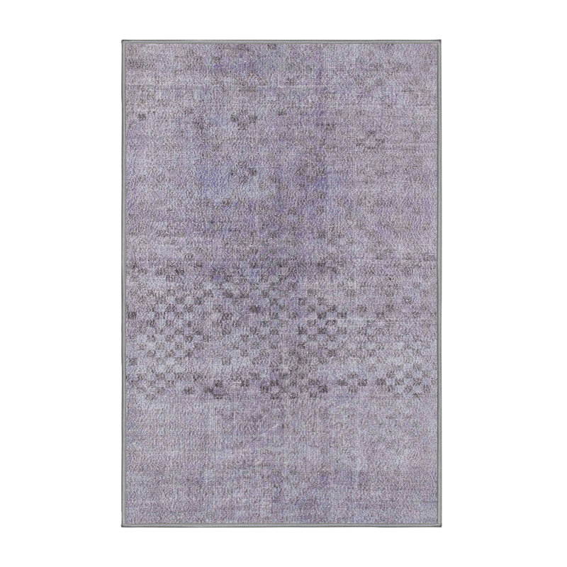 Tapis en violet/gris contemporain, Rectangle 7 pi x 10 pi