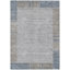 5' X 8' Taupe Beige And Blue Geometric Washable Indoor Outdoor Area Rug