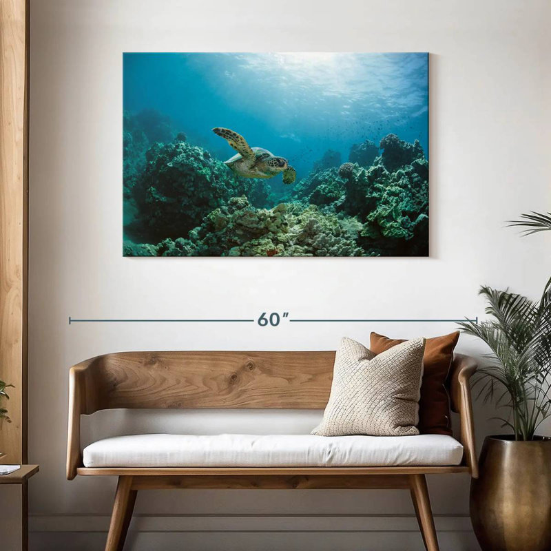 Tortue de mer Brampt à Maui, H 30 po x l 45 po