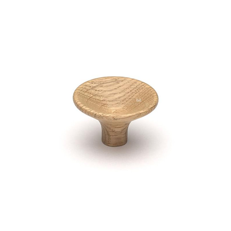 1.5" Diameter Round Knob, Oak