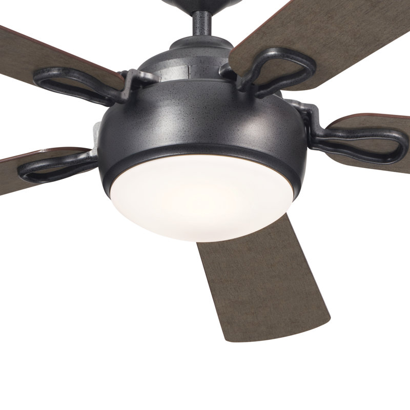 60'' Ceiling Fan with LED Lights, Anvil Iron