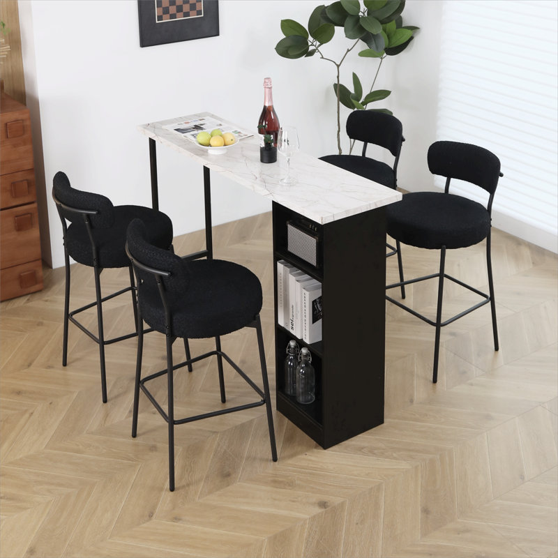 Tabouret de bar 28 po Emmorie, Noir