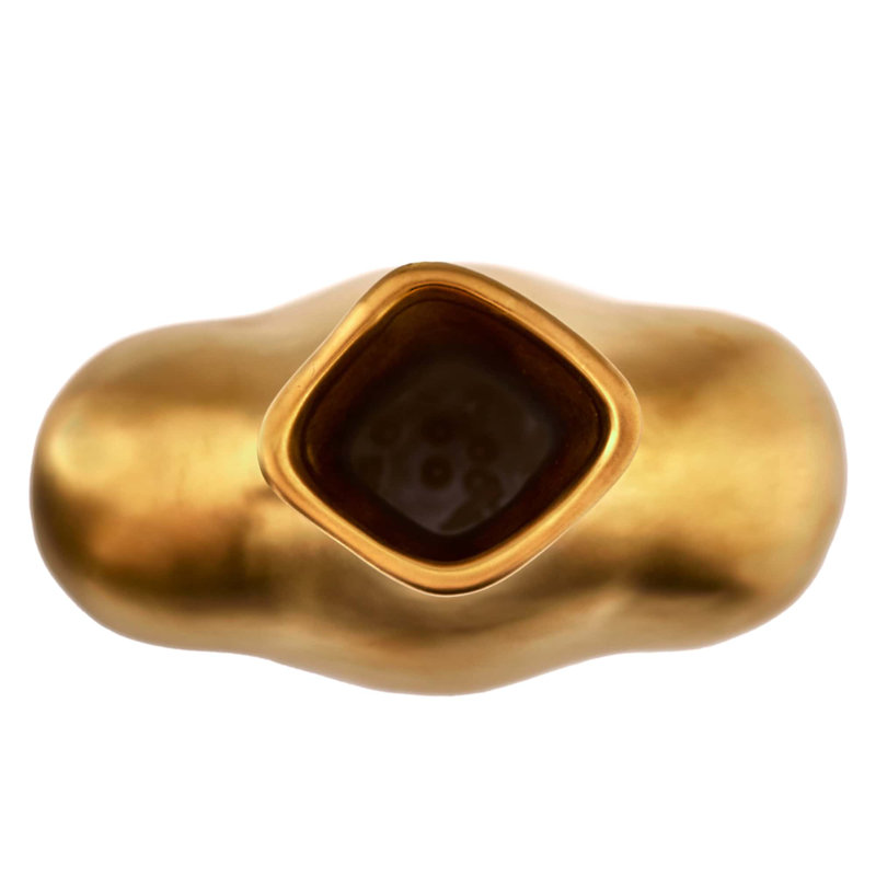 Tilbury Handcrafted Ceramic Table Vase, Gold