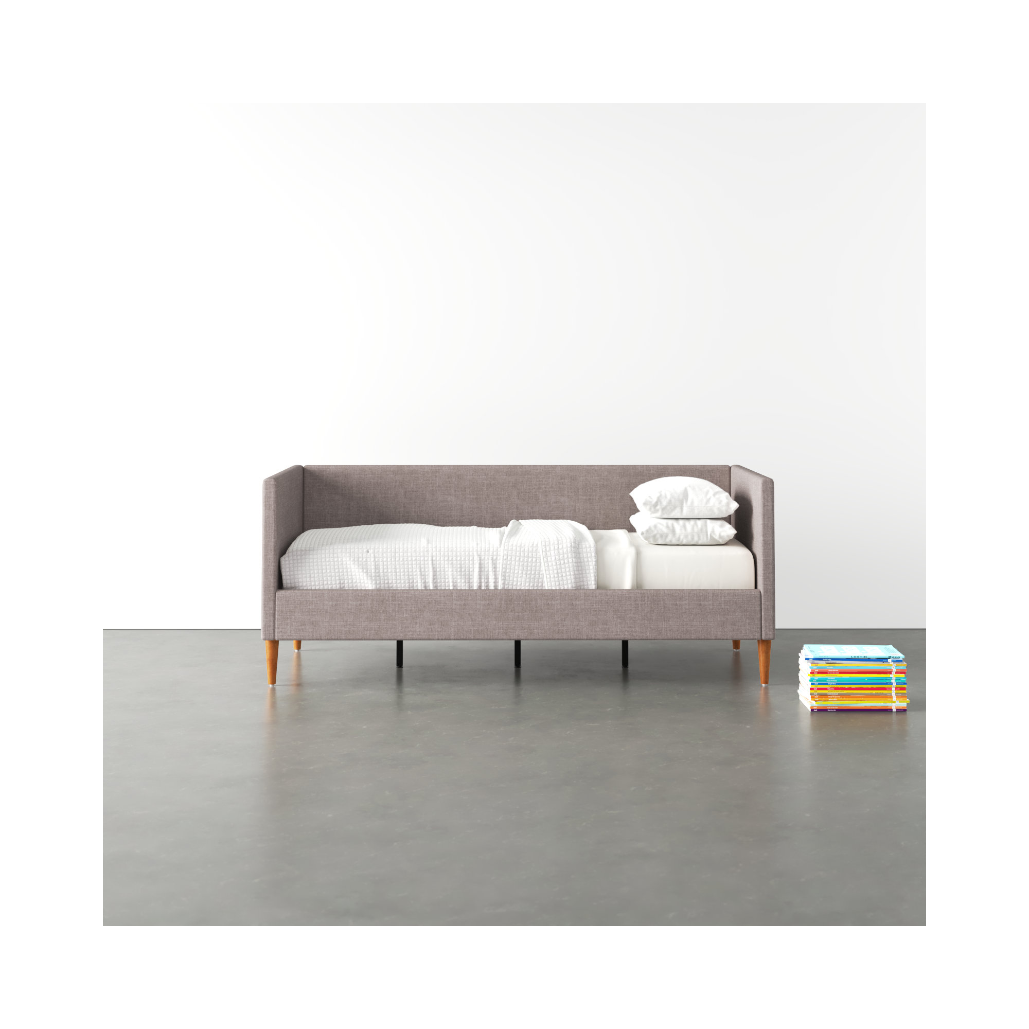 Oslo Twin Daybed, Dark Gray Linen