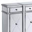 Battista Silver Mirrored 3-Drawer Wine Cabinet