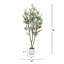Olive artificielle en pot décoratif blanc-1640485337