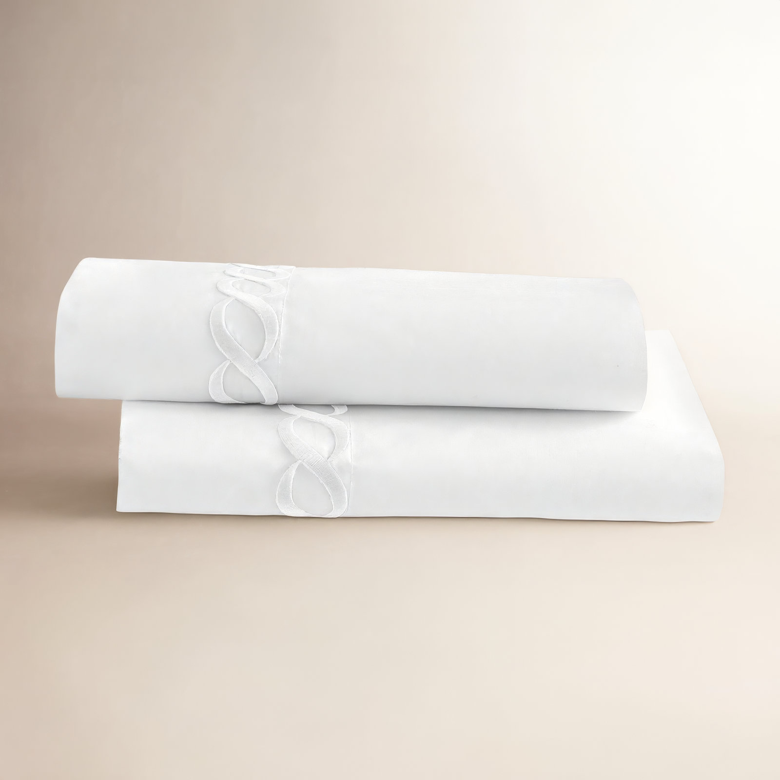 Brenna Pima Cotton Pillowcase, White, Queen