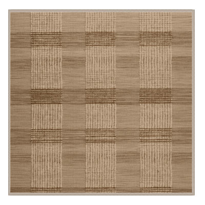 Tapis botanique brun lavable à la machine