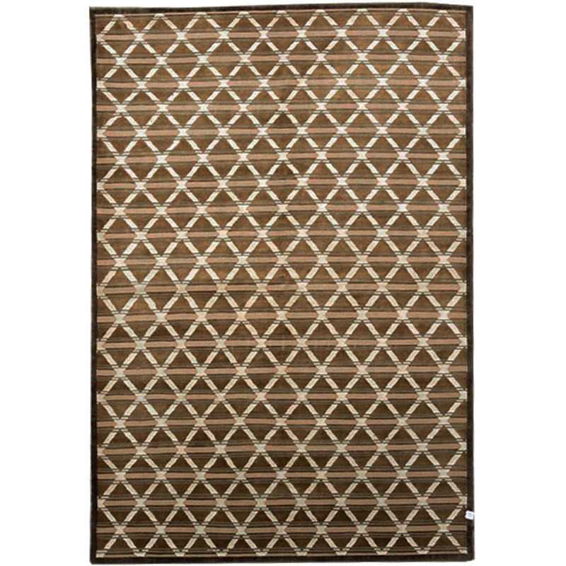 Tapis doré de haute qualité noué à la main