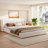 Eloria Modern Boucle Upholstered Bed Frame With Wingback Headboard And Solid Wood Base-117335910