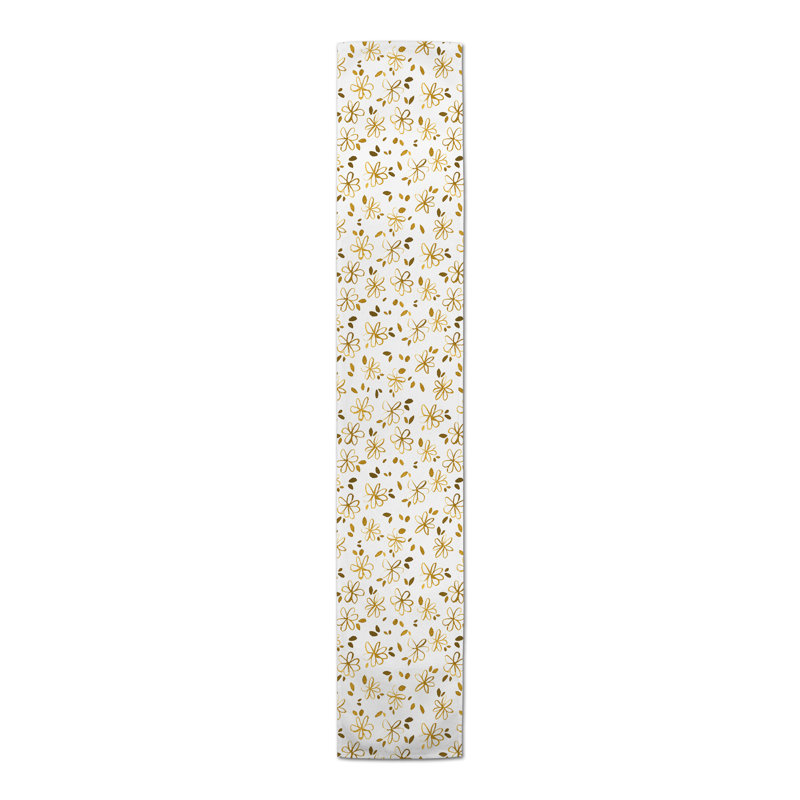 Klothilde Rectangle Floral Polyester Table Runner, 72'' x 16''