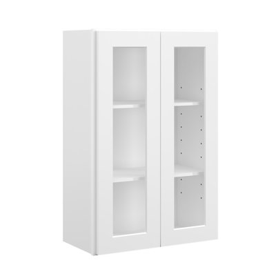 Armoire murale standard blanche Shaker de l 24 po x P 12 po x H 36 po Homeibro Cozy Design