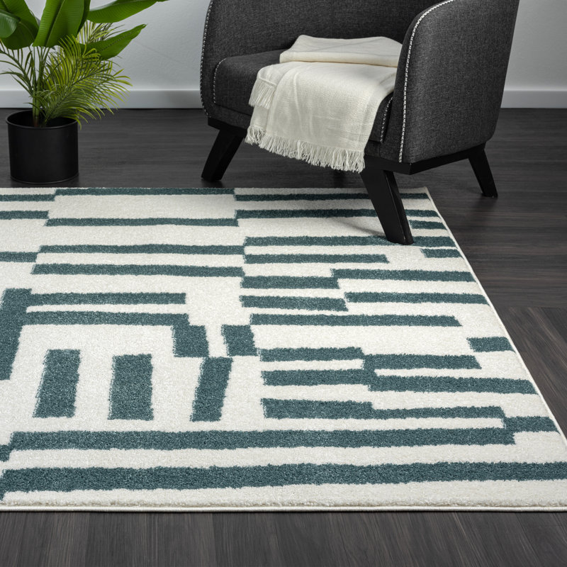 Abani Rugs Douglas DEC240A Modern Lines Area Rug, Rectangle 6' x 9'