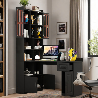 Computer Desk With Tall Bookshelf