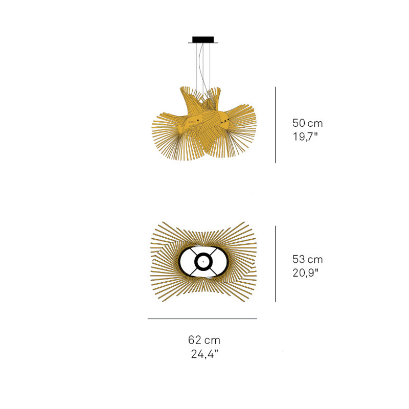 Minimikado 1 - Light Pendant, Natural Cherry, E26