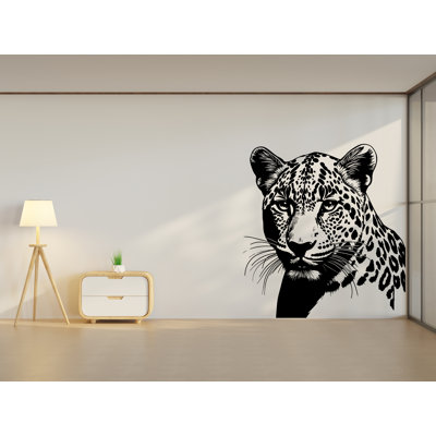 Autocollants muraux léopard, autocollant mural léopard, art mural guépard, animaux vinyle adhésif chat sauvage vinyle autocollant décor pépinière animaux sauvages 542R